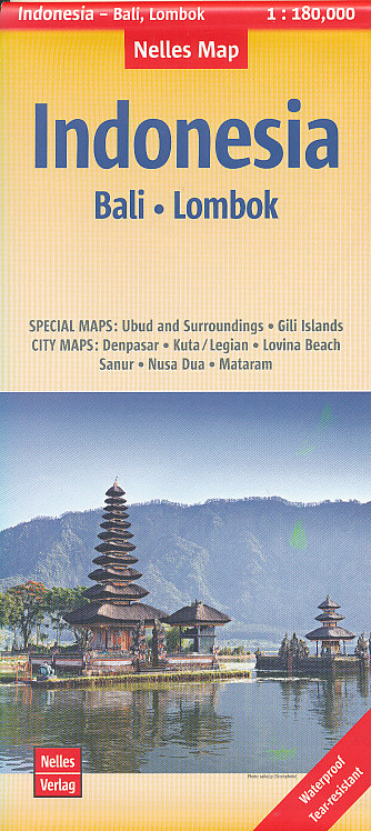 Nelles vydavatelství mapa Bali, Lombok 1:180 t.+ Gili,Ubud,Sanur