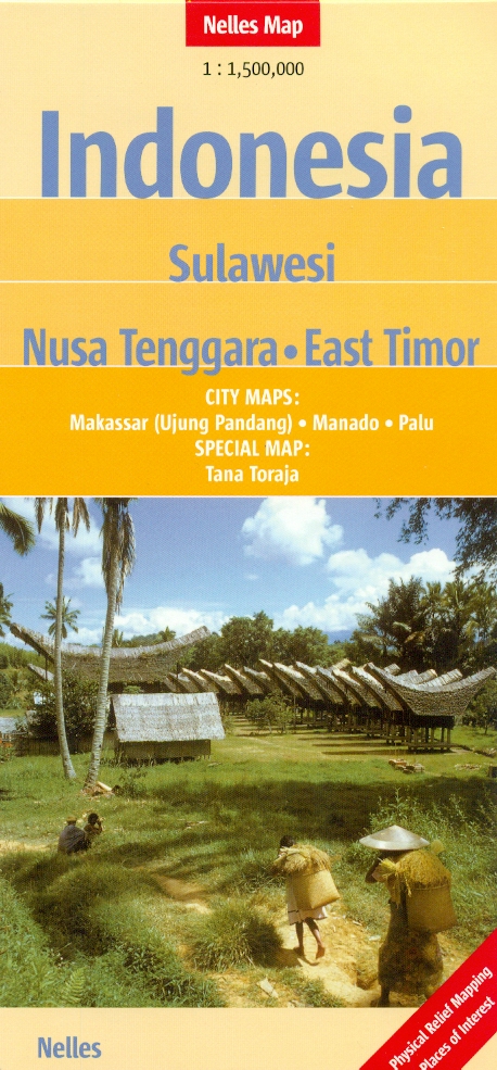 Nelles vydavatelství mapa Indonesia Sulawesi 1:1,5 mil.