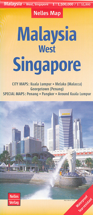 Nelles vydavatelství mapa Malaysia West 1:1,5 mil.,Singapore 1:15 t. voděodolná