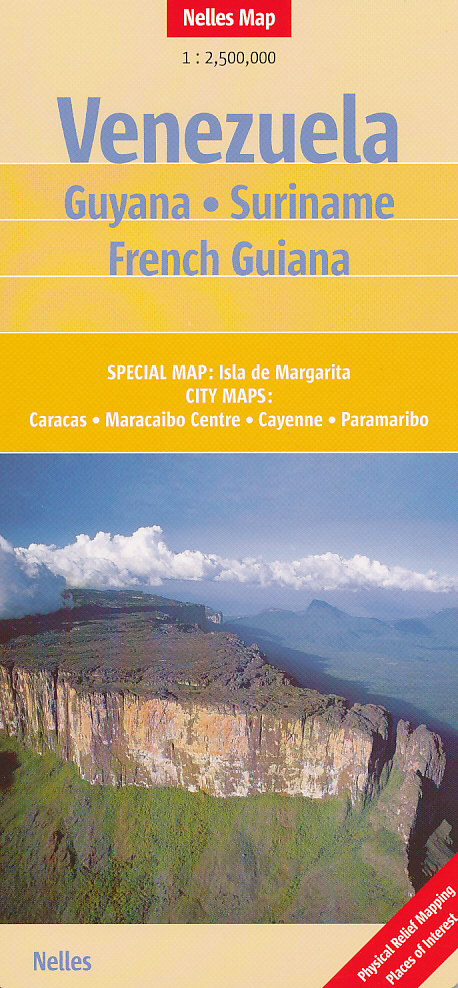 Nelles vydavatelství mapa Venezuela 1:2,5 mil. + Guyana, Fr. Guyana, Surinam