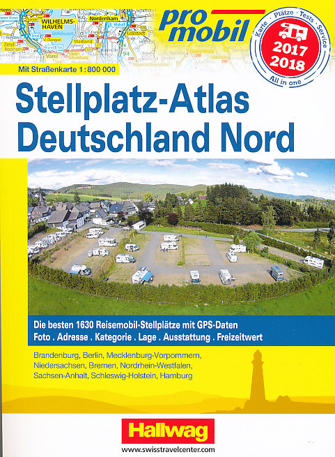 Hallwag vydavatelství publikace Stellplatz Atlas Deutschland Nord německy