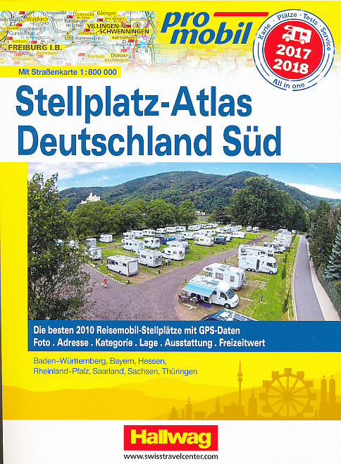 Hallwag vydavatelství publikace Stellplatz Atlas Deutschland Sud německy