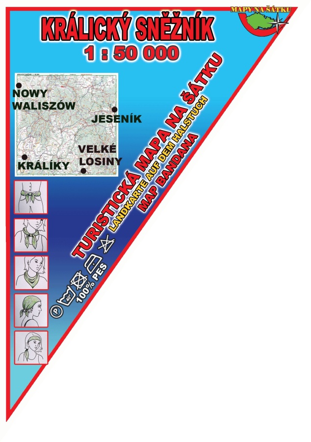 Mapy na šátku Králický Sněžník – mapa na šátku