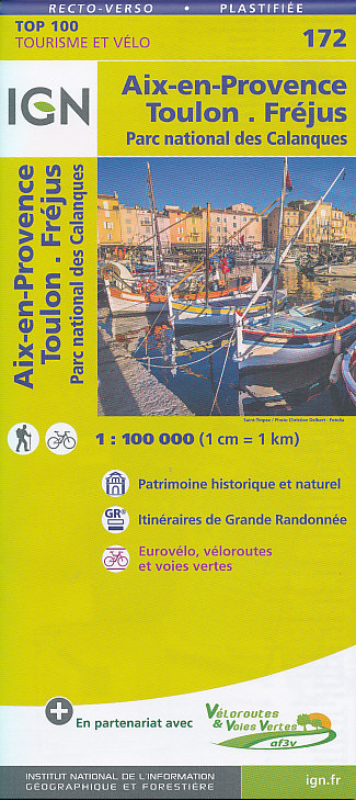 IGN mapa Toulon, Aix-en-Provence 1:100 t. voděodolná