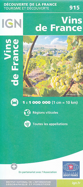 IGN mapa Vins de France 1:1 mil.