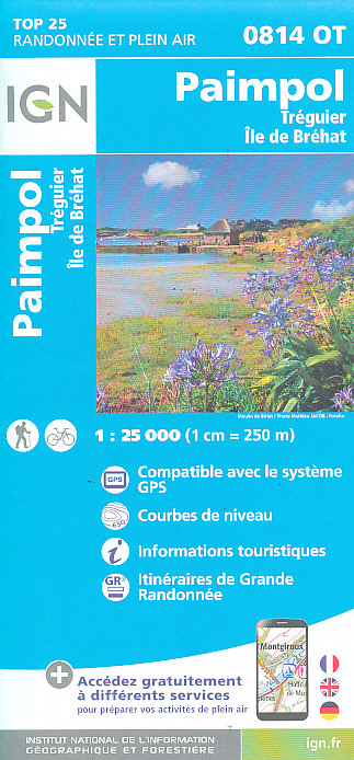 IGN mapa Paimpol,Treguier, Ile de Bréhat 1:25 t.