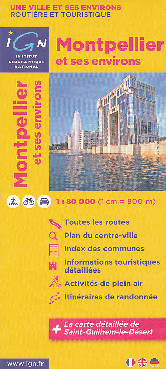 IGN vydavatelství mapa Montpellier et ses environs 1:80 t.
