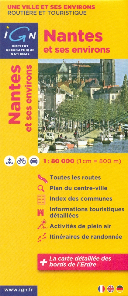IGN vydavatelství mapa Nantes et ses environs 1:80 t.