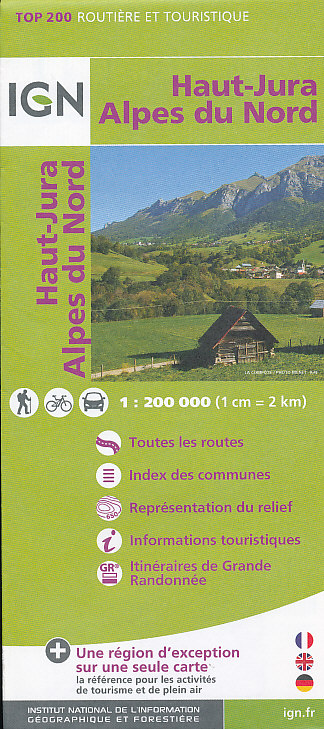 IGN mapa Haut-Jura,Alpes du Nord 1:200 t.