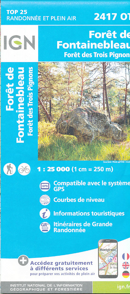 IGN vydavatelství mapa Foret de Fontainebleau 1:25 t.