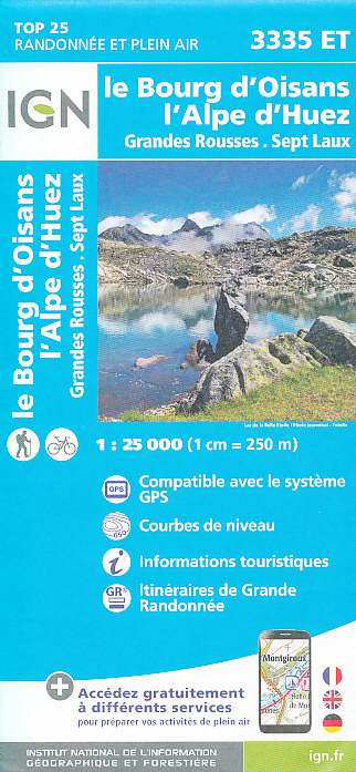 IGN mapa Le Bourg d Oisans 1:25 t.