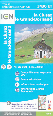 IGN vydavatelství mapa La Cluzas le Grand-Bornand 1:25 t.