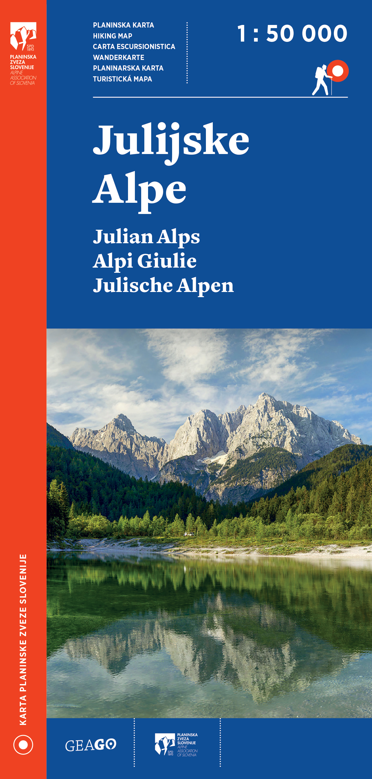 Julské Alpy - turistická mapa