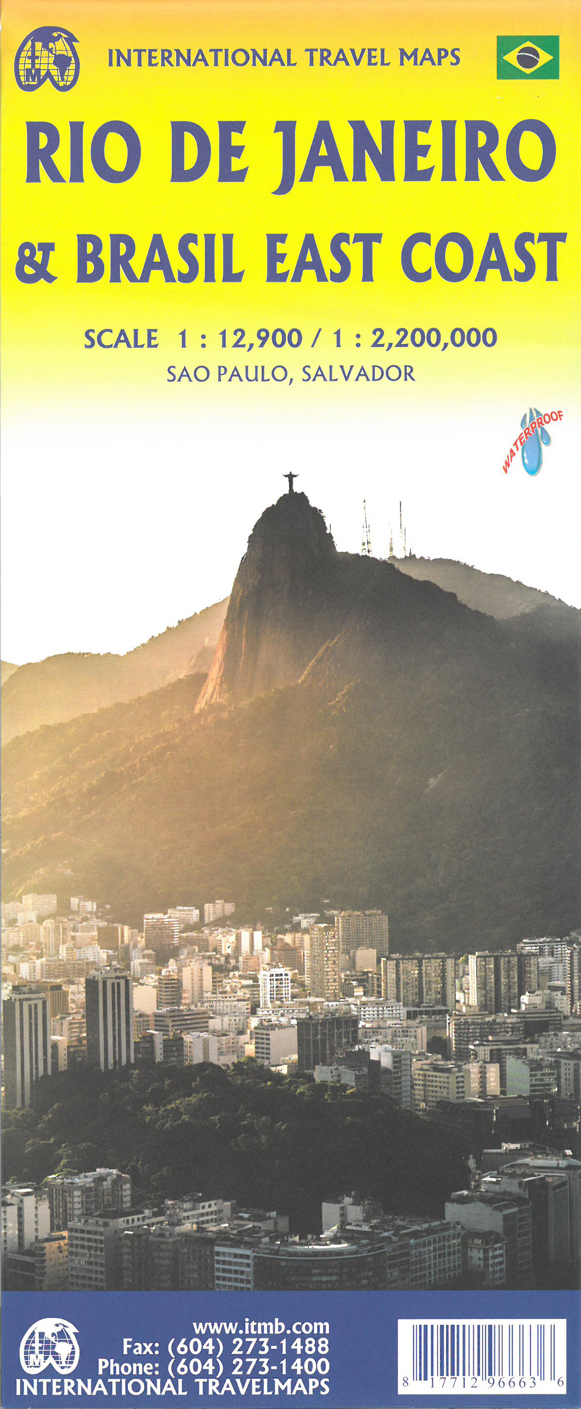 ITMB Publishing plán Rio de Janeiro 1:12,5 t., Brasil East Coast 1:3 mil. voděo