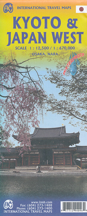 ITMB Publishing plán Kyoto 1:12,5 t.,Japan west 1:670 t. ITM voděodolná