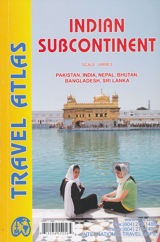 ITMB Publishing atlas Indian Subcontinent rozdílná měřítka