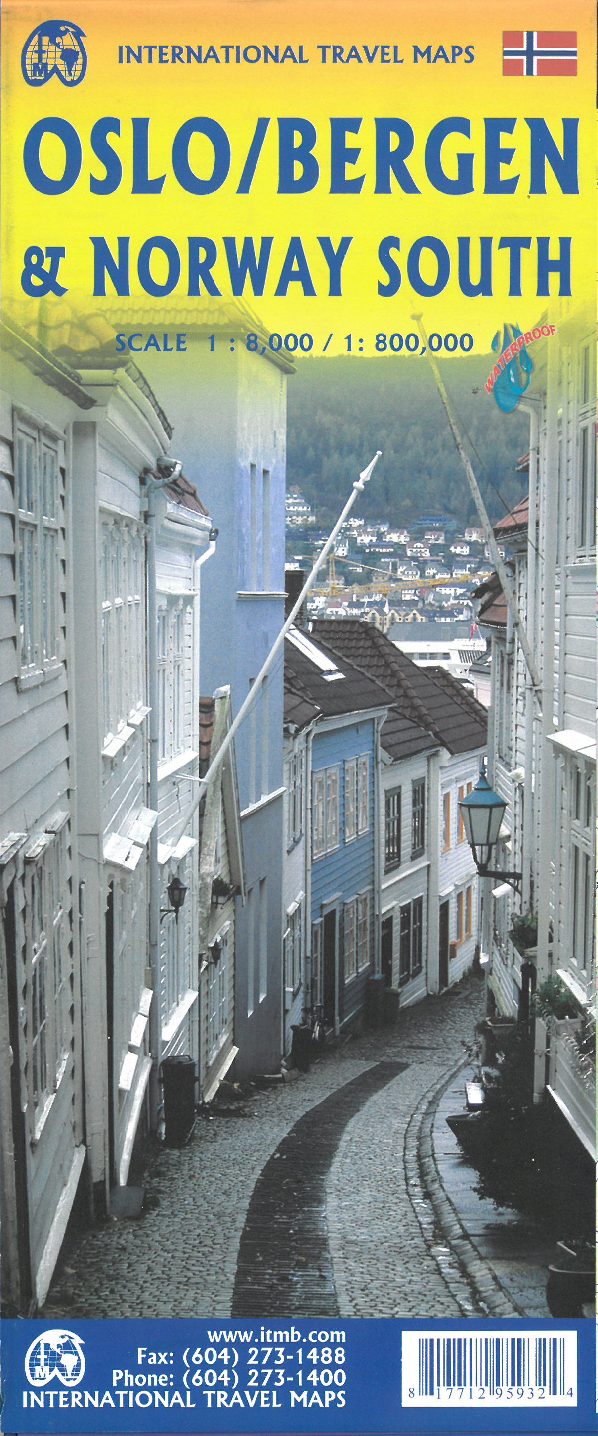 ITMB Publishing plán Oslo, Bergen 1:10 t. ITM lamino