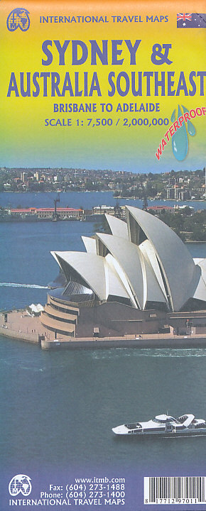 ITMB Publishing plán Sydney 1:7,5 t.,Australia Southeast 1:2 mil. ITM voděodoln