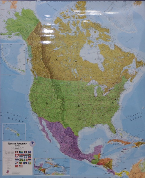 ITMB Publishing nástěnná mapa North America (Severní Amerika) Terra Nova lamino