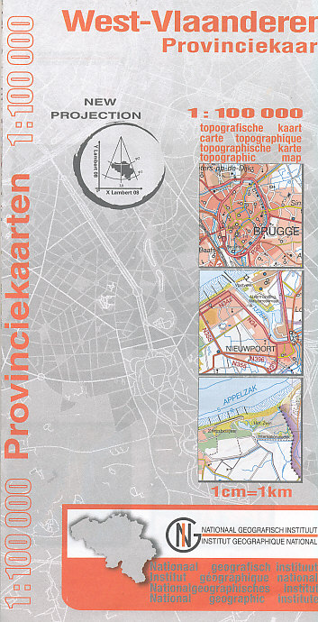 ITMB Publishing mapa Flandre west 1:100 t. provincie (Belgie)