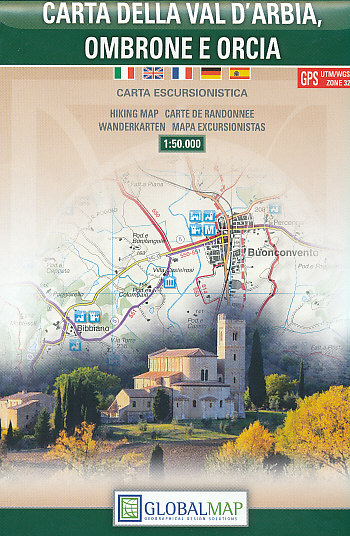 ITMB Publishing mapa Val d'Arbia,Ombrone e Orcia 1:50 t.