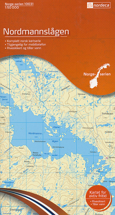 Nordeca vydavatelství mapa Nordmannslagen 1:50 t. voděodolná