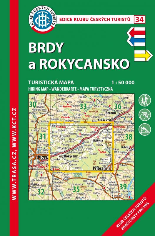 Brdy a Rokycansko - turistická mapa KČT č.34