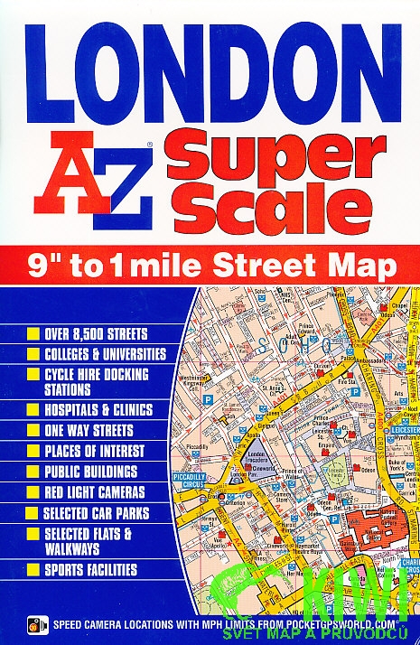 Collins plán London (Londýn) Super Scale 1:7 t.- 1:14 t.