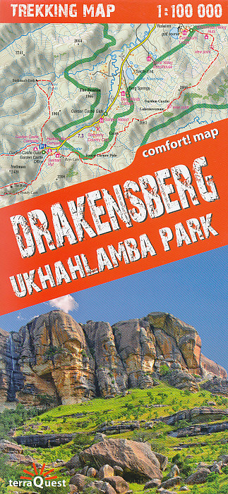 Terraquest vydavatelství mapa Drakensberg, Ukhahlamba park 1:100 t. (JAR) laminovaná