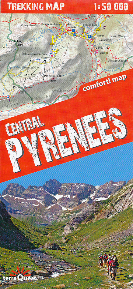 Terraquest vydavatelství mapa Central Pyrenees 1:50 t. laminovaná