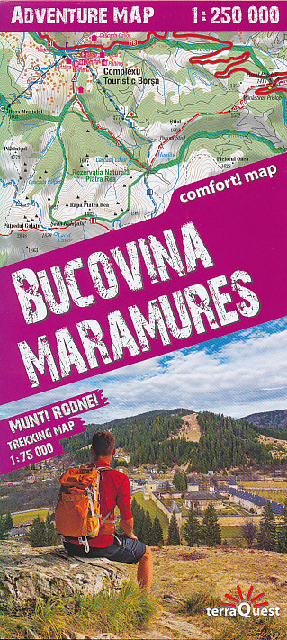 Terraquest vydavatelství mapa Bucovina - Maramures (1:250 t.) + Muntii Rodnei (1:75 t.)