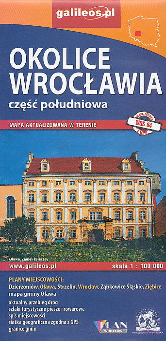 Plan mapa Okolice Wroclawia 1:100 t. jih