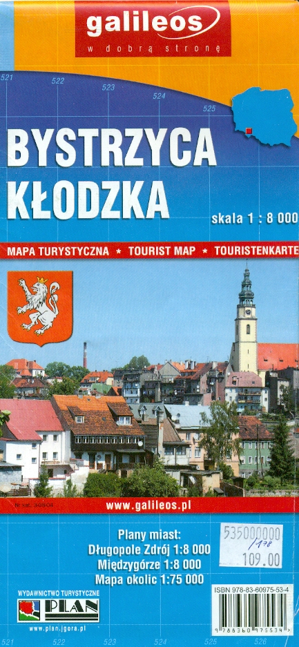 Plan mapa Bystrzyca Klodzka i okolice 1:70 t.