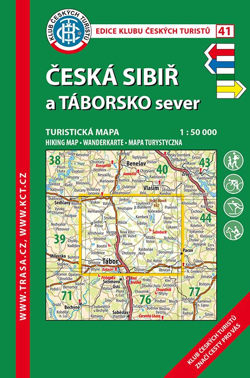 Česká Sibiř a Táborsko sever - turistická mapa KČT č.41