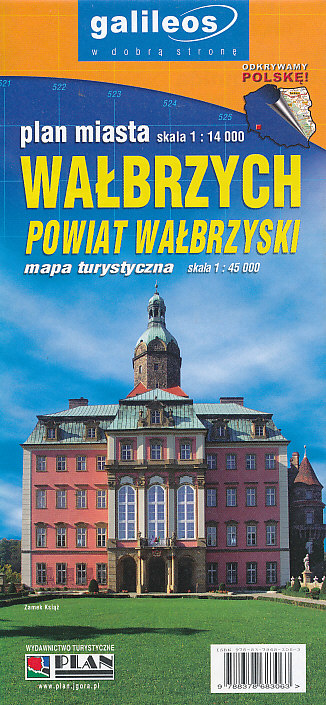 Plan plán Walbrzych 1:14 t.,Powiat Walbrzyski 1:45 t.