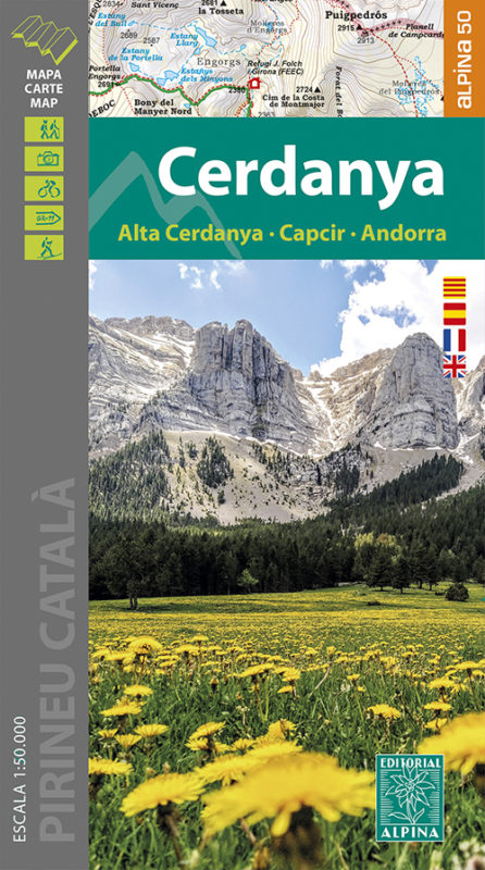 Editorial Alpina mapa Cerdanya,Capcir,Andorra (Pyreneje) 1:50 t.
