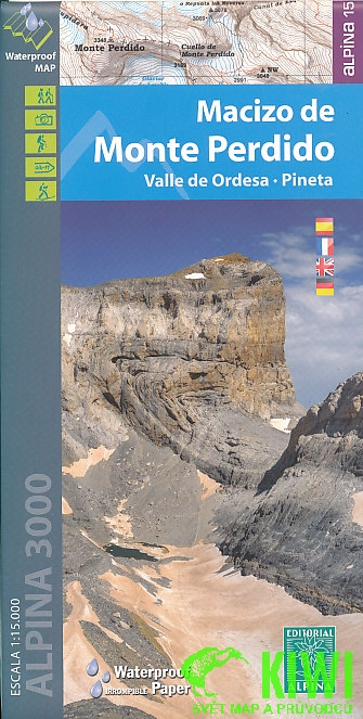Editorial Alpina mapa Macizo de Monte Perdido 1:15 t. voděodolná