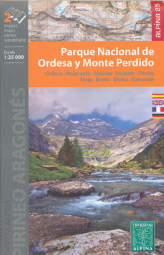 Editorial Alpina mapa Parque Nacional de Ordesa y Monte Perdido 1:25 t.