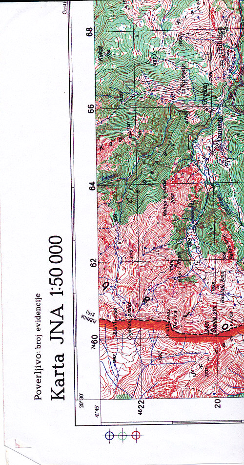 Balkan maps mix topografická mapa Šar planina - Gostivar 3, 1:50 t.