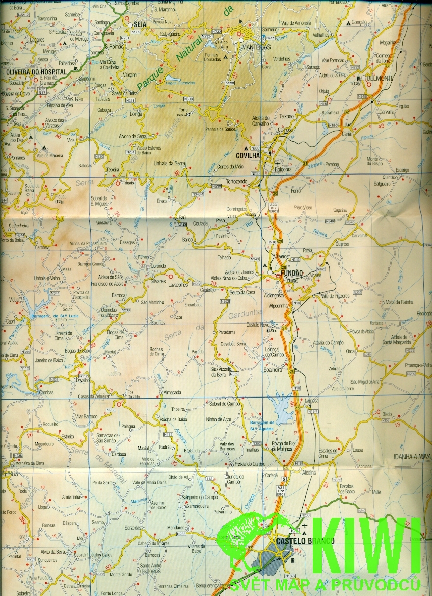 Turinta vydavatelství mapa Portugal centro 1:250 t. (Portugalsko)