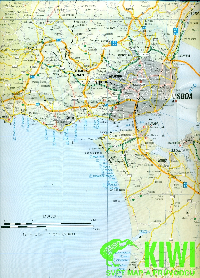 Turinta vydavatelství mapa Coast of Lisbon 1:160 t.