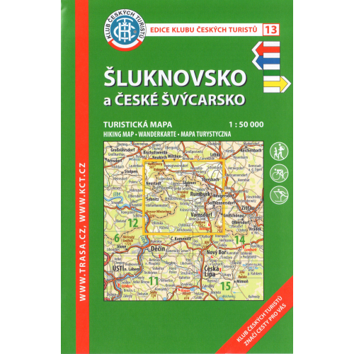 České Švýcarsko a Šluknovsko - turistická mapa KČT č.13