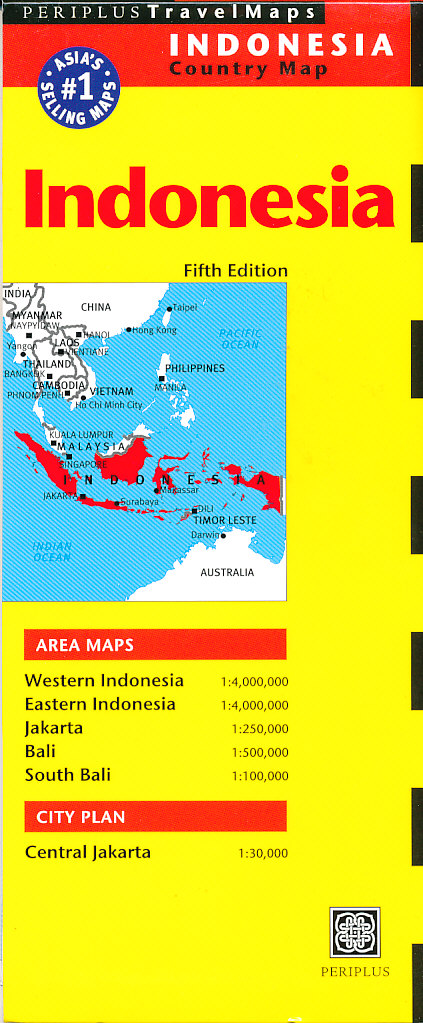 Periplus vydavatelství mapa Indonesia 1:4 mil.,Bali 1:500 t.