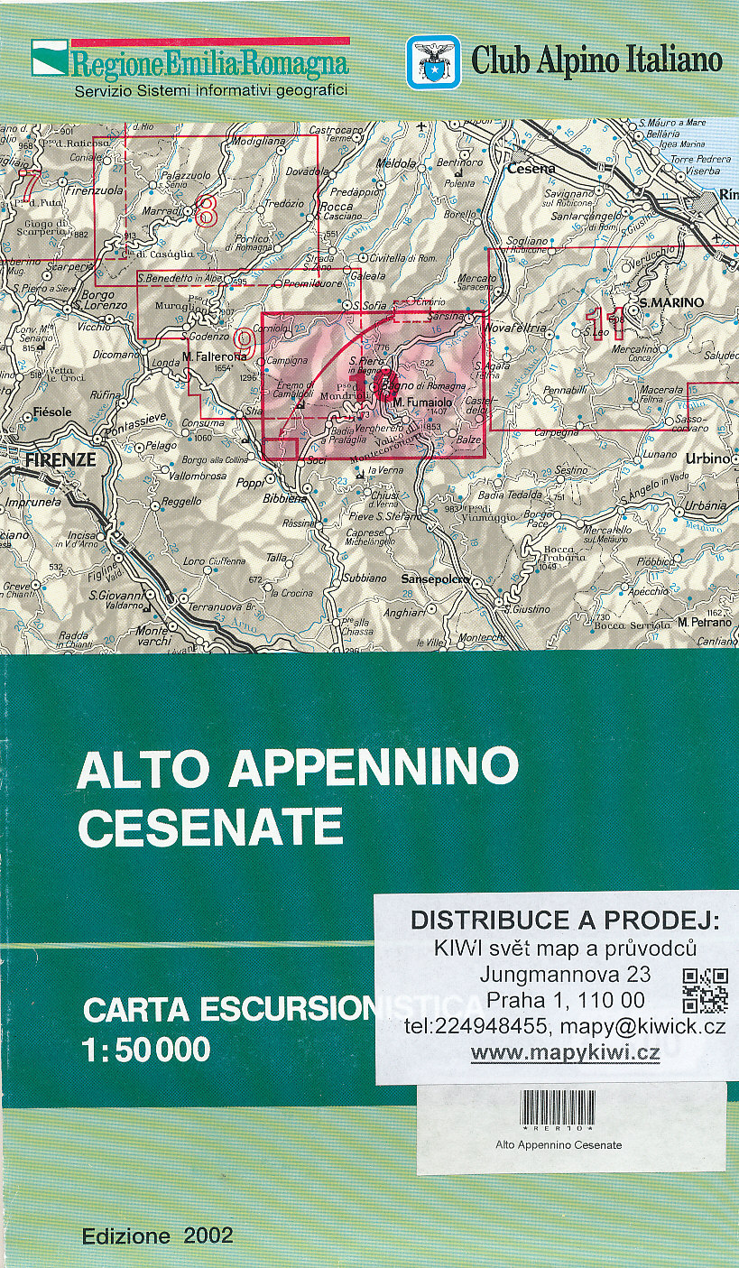Escursionista distributor mapa Alto Appennino Cesenate 1:50 t.