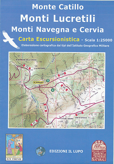 Escursionista distributor mapa Monte Catillo,Monti Lucretili 1:25 t.