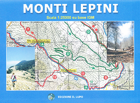 Escursionista distributor mapa Monti Lepini 1:25 t.