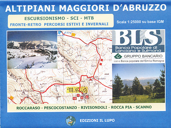 Escursionista distributor mapa Altipiani Maggiori d'Abruzzo 1:25 t.