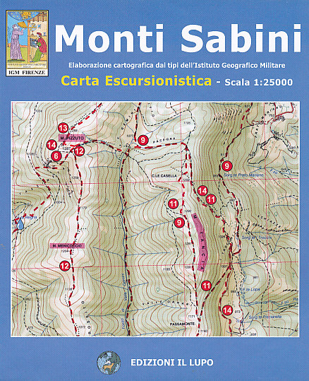 Escursionista distributor mapa Monti Sabini 1:25 t.