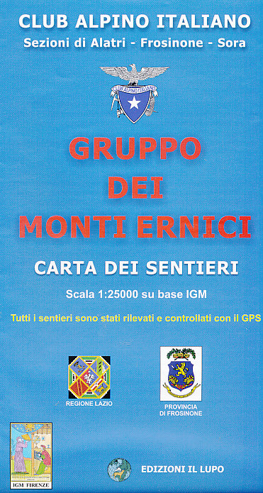 Escursionista distributor mapa Gruppo dei Monti Ernici 1:25 t.