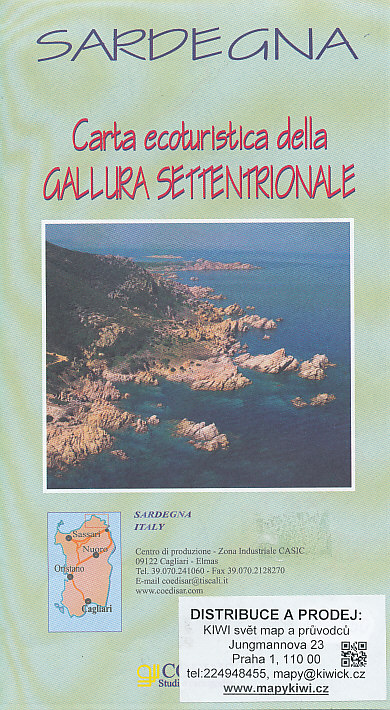 Escursionista distributor mapa Sardegna Gallura settentrionale 1:50 t.